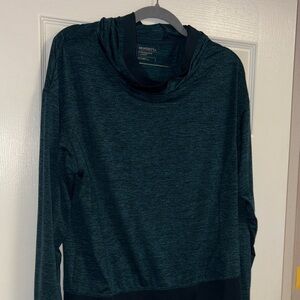 Mondetta Mens Dark Teal Cowl Neck Shirt - size small.